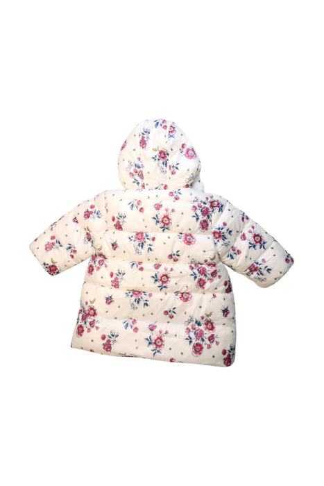 A Multicolour Puffer/Quilted Jackets from Petit Bateau in size 12-18M for girl. (Back View)