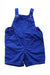 A Blue Overall Shorts from Petit Bateau in size 6-12M for neutral. (Front View)
