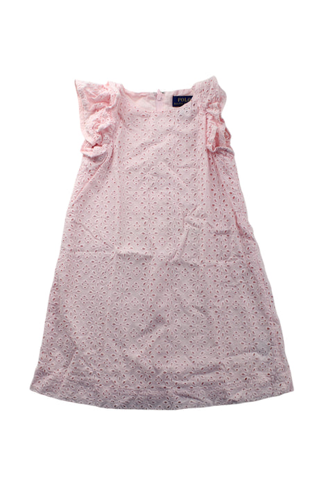 A Pink Sleeveless Dresses from Polo Ralph Lauren in size 4T for girl. (Front View)