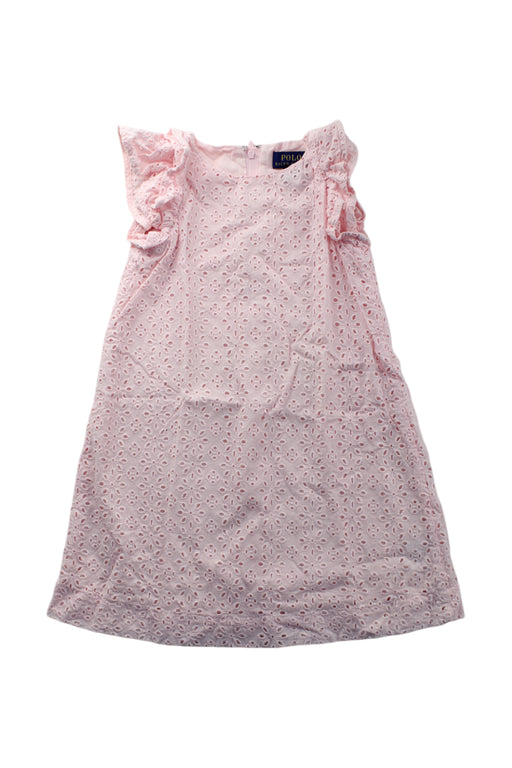 A Pink Sleeveless Dresses from Polo Ralph Lauren in size 4T for girl. (Front View)