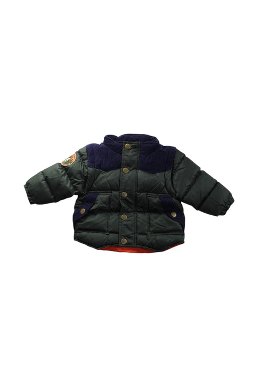 A Multicolour Puffer/Quilted Jackets from Velveteen in size 12-18M for neutral. (Front View)