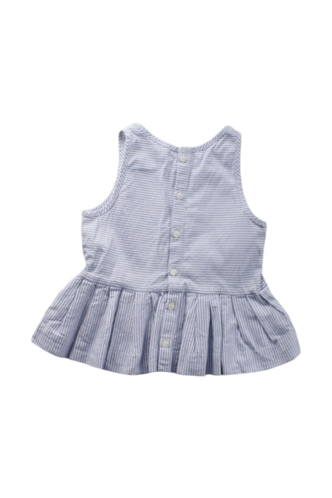 A Blue Sleeveless Tops from Jacadi in size 4T for girl. (Back View)