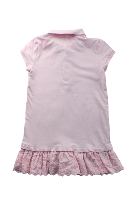 A Pink Short Sleeve Dresses from Polo Ralph Lauren in size 4T for girl. (Back View)