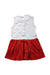 A Red Sleeveless Dresses from Petit Bateau in size 4T for girl. (Back View)