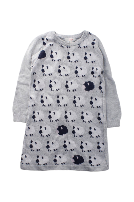 A Grey Sweater Dresses from Seed in size 2T for girl. (Front View)