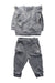 A Grey Pants Sets from Chloe in size 6-12M for girl. (Front View)