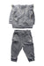 A Grey Pants Sets from Chloe in size 6-12M for girl. (Front View)