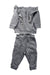 A Grey Pants Sets from Chloe in size 6-12M for girl. (Back View)