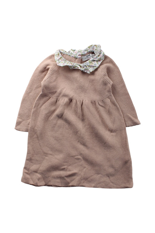 A Beige Sweater Dresses from Cyrillus in size 6-12M for girl. (Front View)