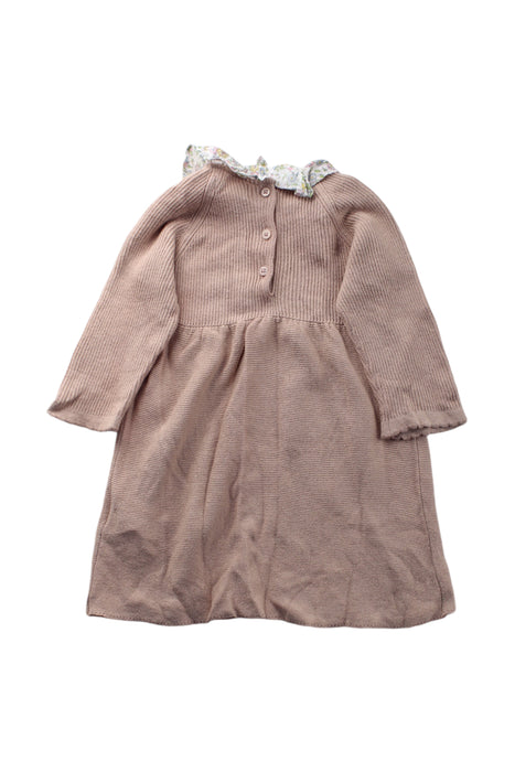A Beige Sweater Dresses from Cyrillus in size 6-12M for girl. (Back View)