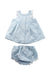 A Blue Dress Sets from Nanos in size 0-3M for girl. (Back View)