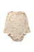 A Beige Long Sleeve Bodysuits from Konges Sløjd in size 6-12M for neutral. (Front View)