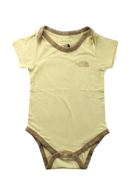 A Yellow Short Sleeve Bodysuits from The North Face in size 12-18M for neutral. (Front View)