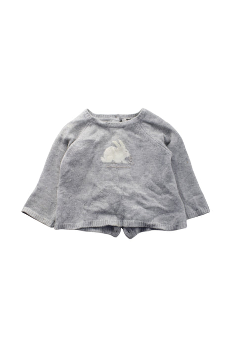 A Grey Long Sleeve Tops from Cyrillus in size 6-12M for neutral. (Front View)