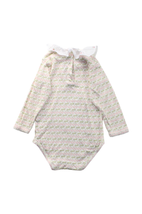 A Ivory Long Sleeve Bodysuits from Bonpoint in size 12-18M for neutral. (Back View)