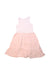 A Pink Sleeveless Dresses from Seed in size 5T for girl. (Back View)