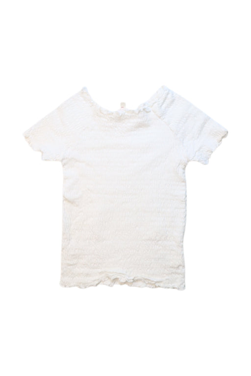 A White Short Sleeve Tops from Seed in size 7Y for girl. (Front View)