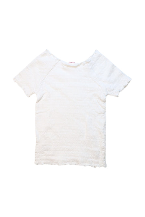 A White Short Sleeve Tops from Seed in size 7Y for girl. (Back View)