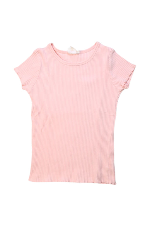 A Pink Short Sleeve Tops from Seed in size 5T for girl. (Front View)