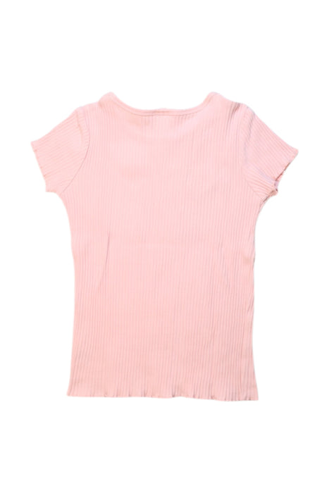 A Pink Short Sleeve Tops from Seed in size 5T for girl. (Back View)
