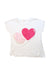 A White Short Sleeve T Shirts from Seed in size 5T for girl. (Front View)