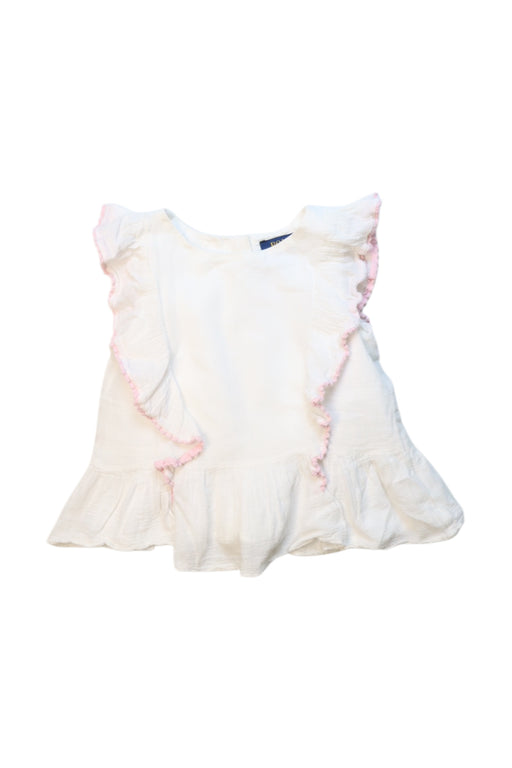 A White Sleeveless Tops from Polo Ralph Lauren in size 4T for girl. (Front View)