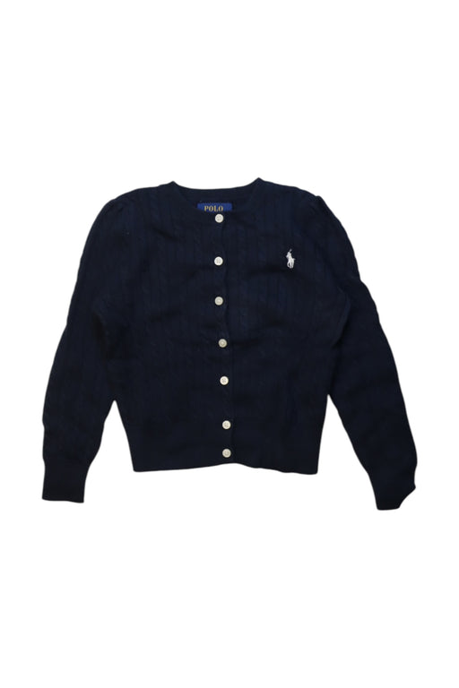 A Navy Cardigans from Polo Ralph Lauren in size 5T for girl. (Front View)