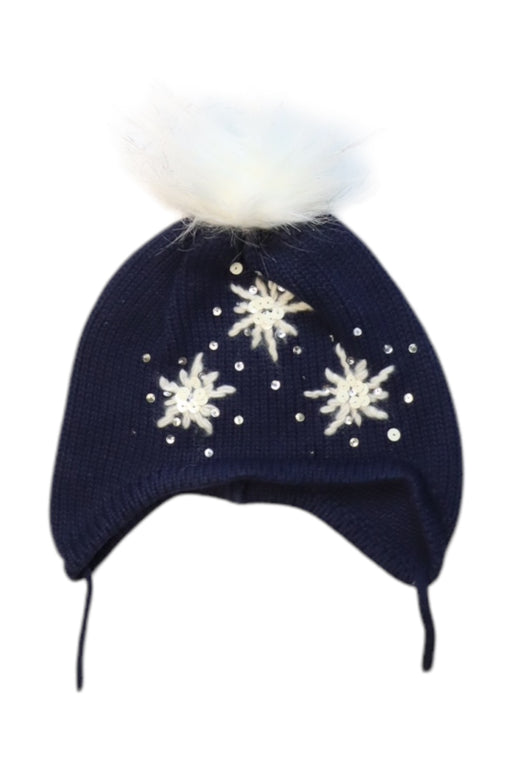 A Navy Winter Hats from Seed in size S for girl. (Front View)