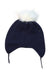 A Navy Winter Hats from Seed in size S for girl. (Back View)