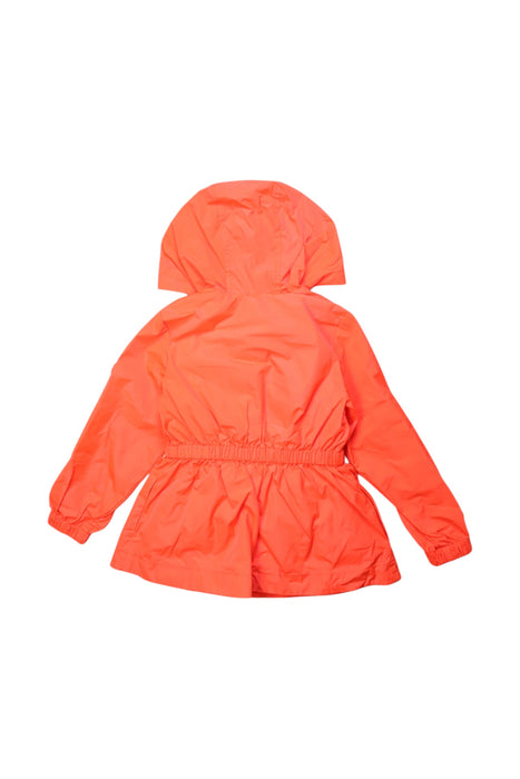 A Orange Rain Jackets from Jacadi in size 4T for girl. (Back View)