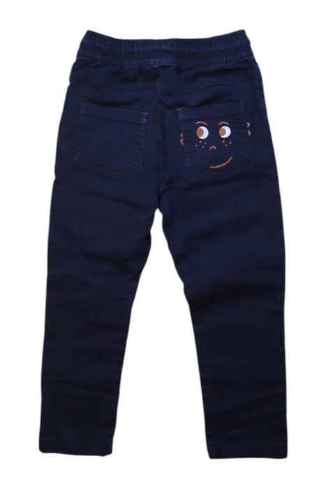 A Navy Casual Pants from Seed in size 4T for boy. (Back View)
