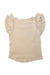 A Beige Short Sleeve Tops from MarMar in size 5T for girl. (Back View)