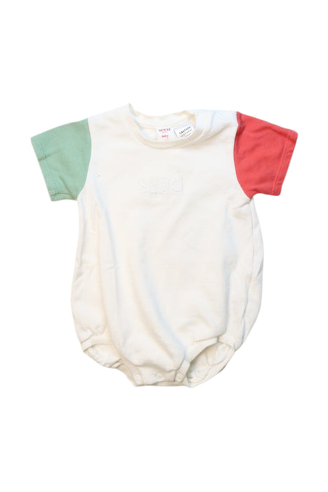 A Multicolour Short Sleeve Bodysuits from Seed in size 6-12M for boy. (Front View)