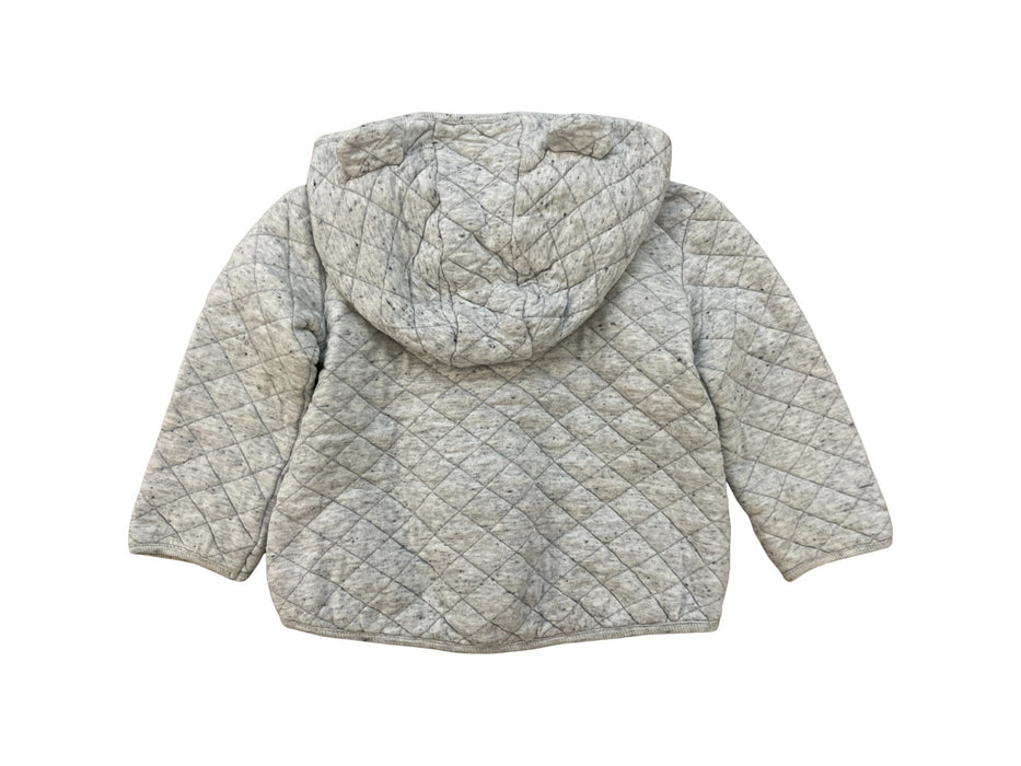 A Grey Zippered Sweatshirts from Seed in size 6-12M for neutral. (Back View)