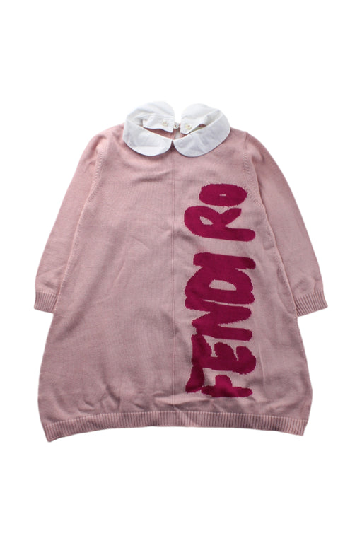 A Pink Sweater Dresses from Fendi in size 6-12M for girl. (Front View)