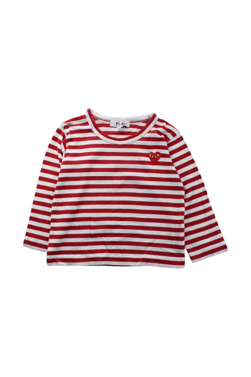 A Red Long Sleeve T Shirts from Comme des Garcons in size 2T for neutral. (Front View)