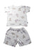 A White Shorts Sets from Gelato Pique in size 2T for neutral. (Front View)