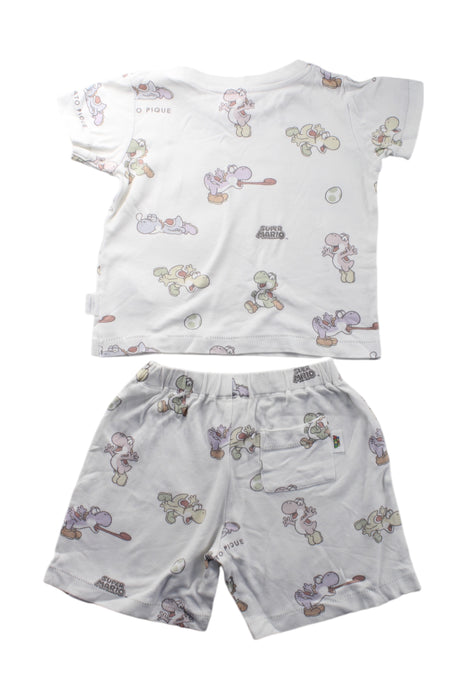 A White Shorts Sets from Gelato Pique in size 2T for neutral. (Back View)