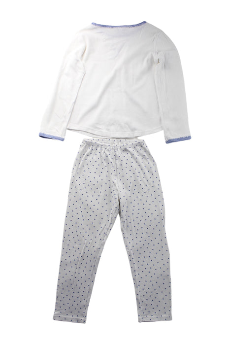 A White Pyjama Sets from Petit Bateau in size 4T for neutral. (Back View)