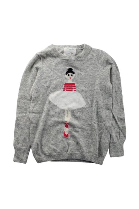 A Grey Knit Sweaters from Crewcuts in size 4T for girl. (Front View)