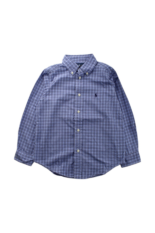 A Blue Long Sleeve Shirts from Ralph Lauren in size 6T for boy. (Front View)