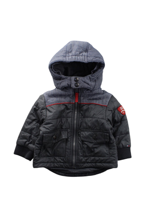 A Black Puffer/Quilted Coats & Outerwear from Tommy Hilfiger in size 6-12M for neutral. (Front View)