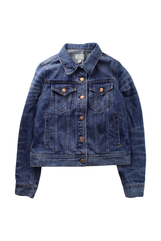 A Blue Lightweight Jackets from J.Crew in size 14Y for girl. (Front View)