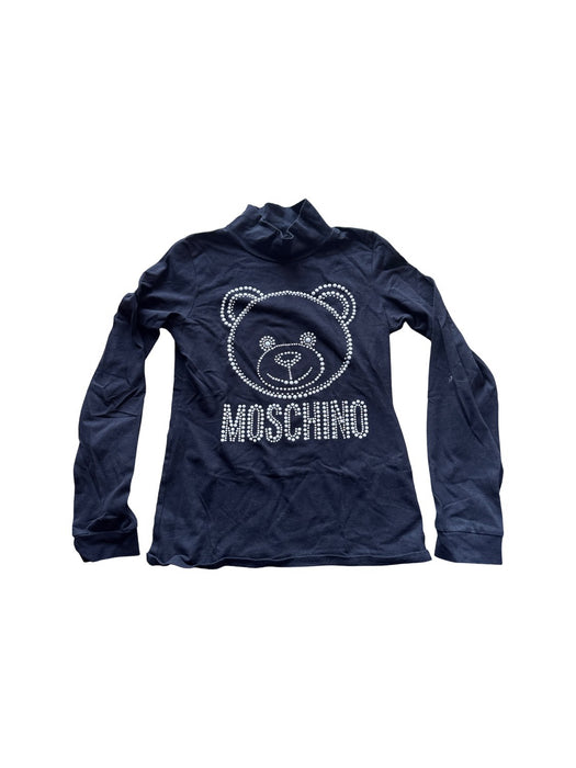 A Black Long Sleeve Tops from Moschino in size 12Y for girl. (Front View)