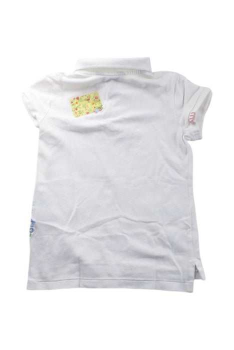 A White Short Sleeve Polos from Polo Ralph Lauren in size 7Y for girl. (Back View)