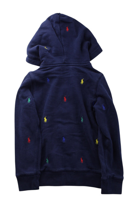 A Navy Zippered Sweatshirts from Polo Ralph Lauren in size 6T for neutral. (Back View)