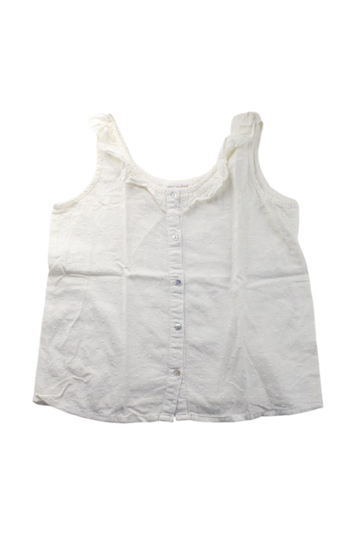 A White Sleeveless Shirts from Excuse My French in size 12Y for girl. (Front View)