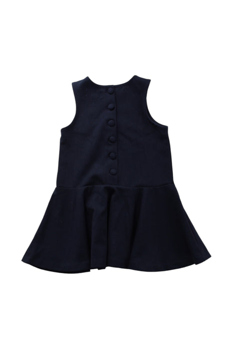 A Navy Sleeveless Dresses from Polo Ralph Lauren in size 2T for girl. (Back View)