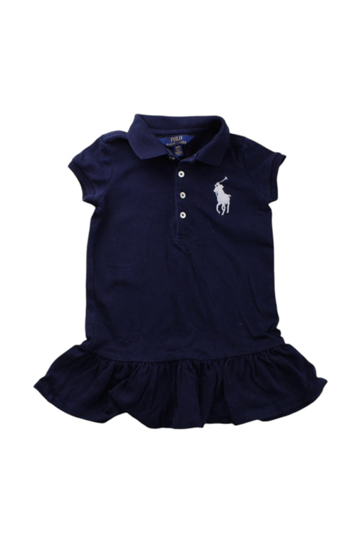 A Navy Short Sleeve Dresses from Polo Ralph Lauren in size 2T for girl. (Front View)