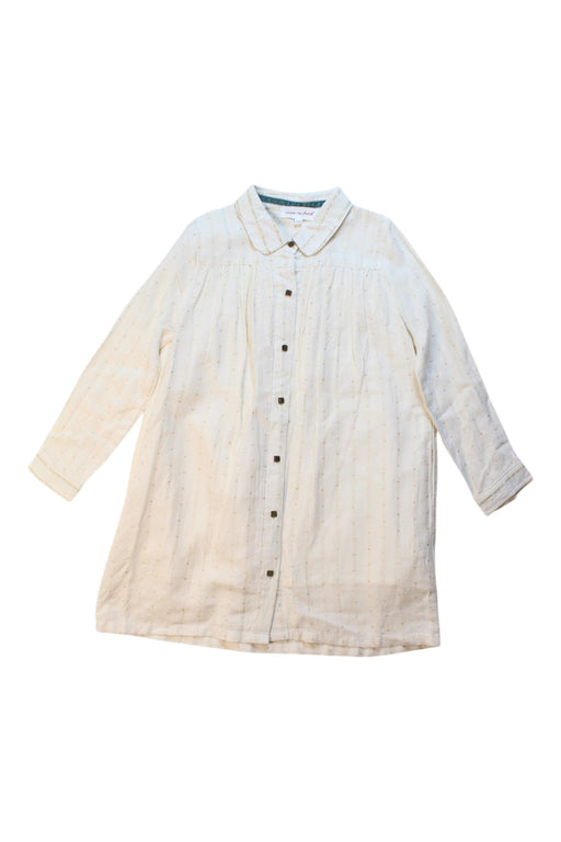 A White Long Sleeve Dresses from Excuse My French in size 4T for girl. (Front View)